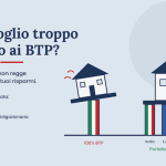 Portafoglio troppo esposto ai BTP: casa poggiata su un solo pilastro italiano accanto a una casa stabile su pilastri diversificati